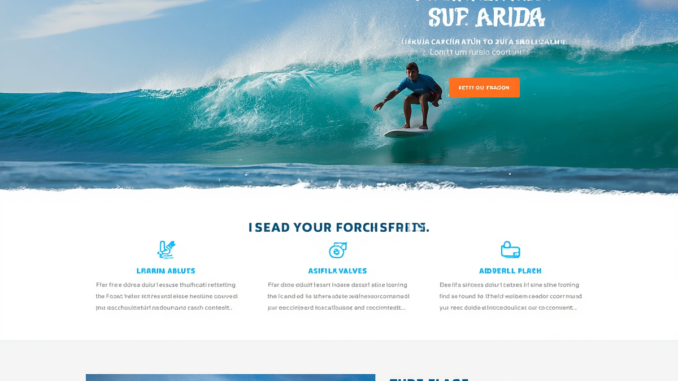 Surf camp website design Costa Rica